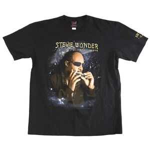 Stevie Wonder A Wonder Summer's Night 2007 Tour Shirt Black XL Cinder Block Mens